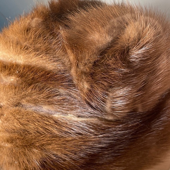 ?HP? MINK Fur Hat Vintage Handcrafted Uniquely Scrolled Beret Cupped Hat main image 15